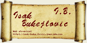 Isak Bukejlović vizit kartica